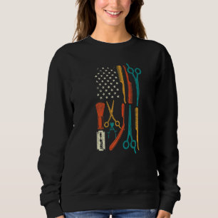 Hair Stylist Hairdresser Barber Salon Rhinestone Sweatshirt
