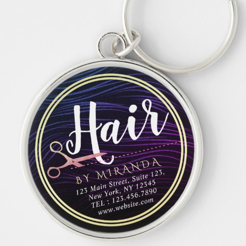 Hair Stylist Hairdresser Beauty Rose Gold Scissors Keychain