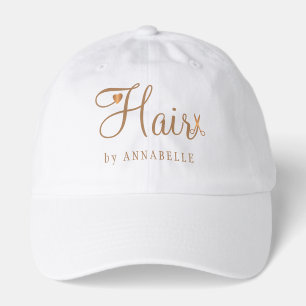 Hair stylist hairdresser business employee name  hat