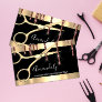 Hair Stylist Hairdresser Golden Scissors Coiffeur Business Card