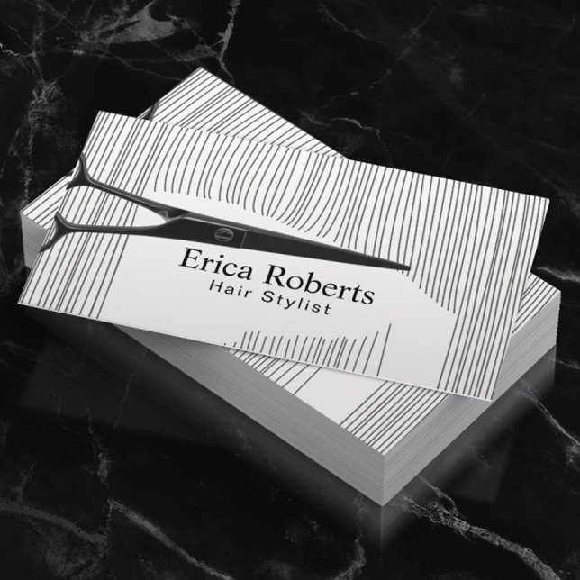 Hair Stylist Hairdresser Hairstylist Professional Business Card (Creator Uploaded)