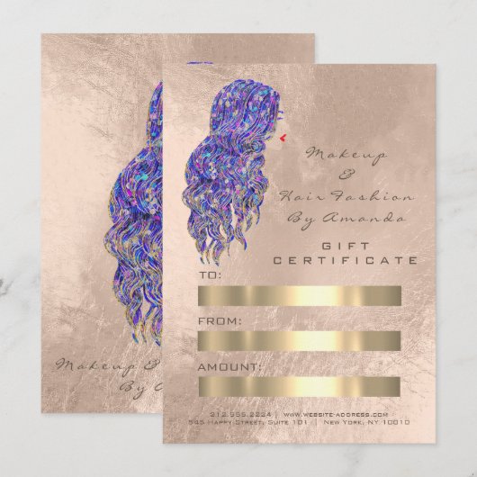 Hair Stylist Hairdresser Mermaid Gold Pearl (Front/Back)