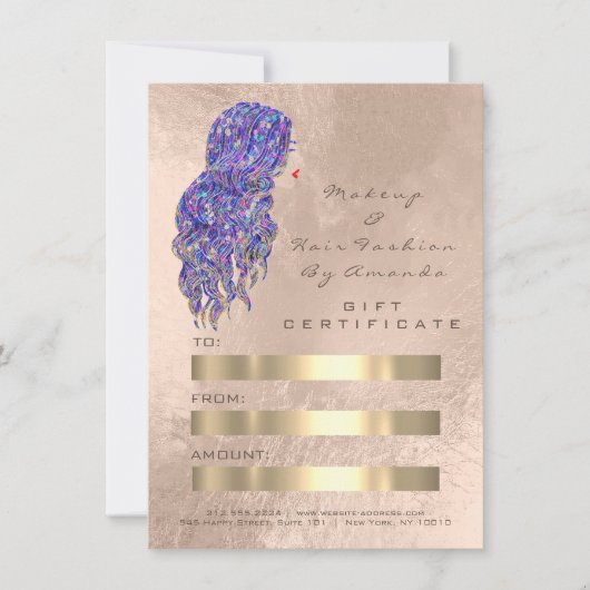 Hair Stylist Hairdresser Mermaid Gold Pearl (Front)
