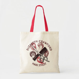 Hair Stylist Hairdresser Or Beauty Salon With Name Tote Bag