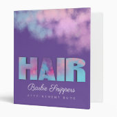 Hair stylist hairdresser salon appointment book 3 ring binder (Front/Inside)