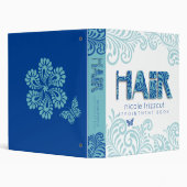 Hair stylist hairdresser salon appointment book 3 ring binder (Background)