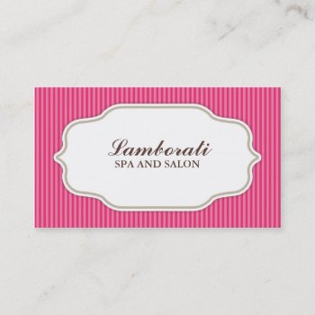 Hair Stylist Hairdresser Salon Pink Elegant Retro Business Card by Lamborati at Zazzle