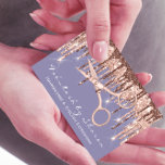 Hair Stylist Hairdresser Scissors Rose Smoky Viole Business Card