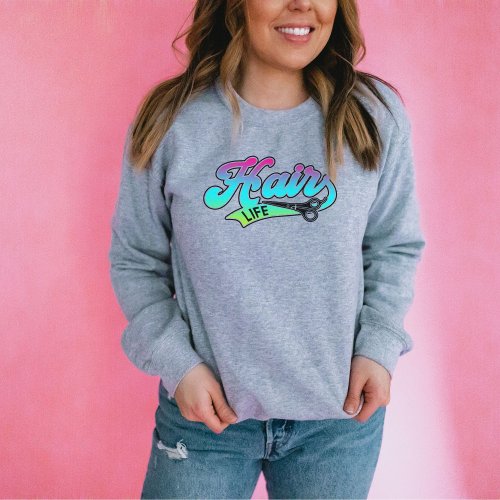 Hair Stylist Hairdresser Varsity Style Sweatshirt