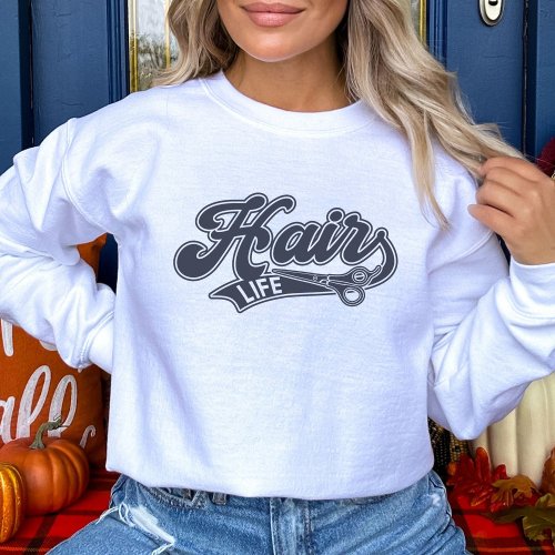 Hair Stylist Hairdresser Varsity Style Sweatshirt