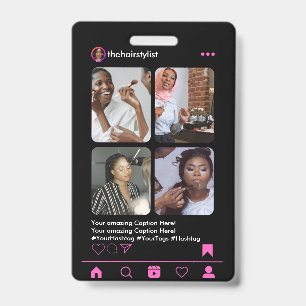 Hair Stylist Instagram QR CODE Badge