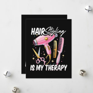 Hair stylist Is My Therapy Holiday Card