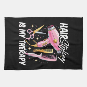Hair stylist Is My Therapy Kitchen Towel