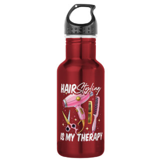 Hair stylist Is My Therapy Stainless Steel Water Bottle