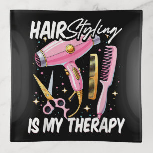 Hair stylist Is My Therapy Trinket Tray