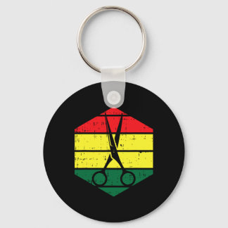Hair-stylist Juneteenth Blm Black History Hairdres Keychain
