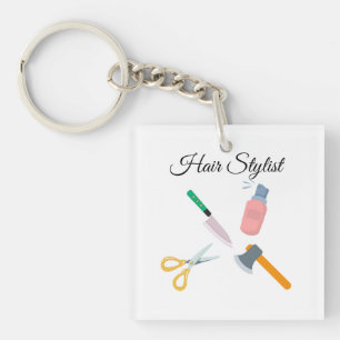 Hair stylist keychain