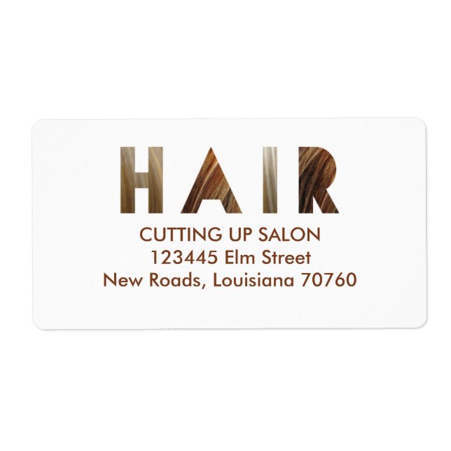 Hair Stylist Label (Front)