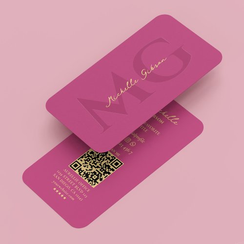  Hair Stylist Lashes Makeup Artist Pink Modern  Business Card
