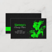 Hair Stylist (Lime) Business Card (Front/Back)
