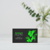Hair Stylist (Lime) Business Card (Standing Front)