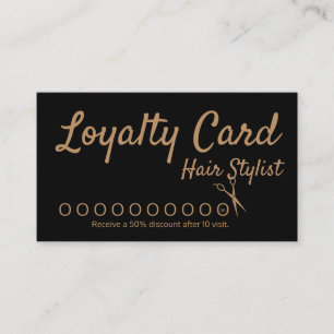 Hair Stylist Loyalty Punch Card