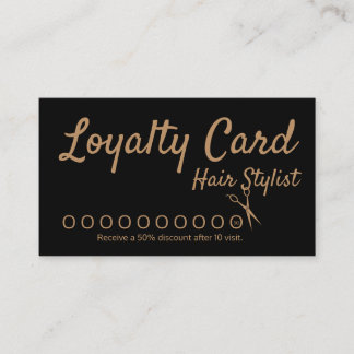 Hair Stylist Loyalty Punch Card