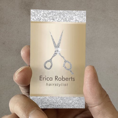 Hair Stylist Luxury Silver Glitter Appointment