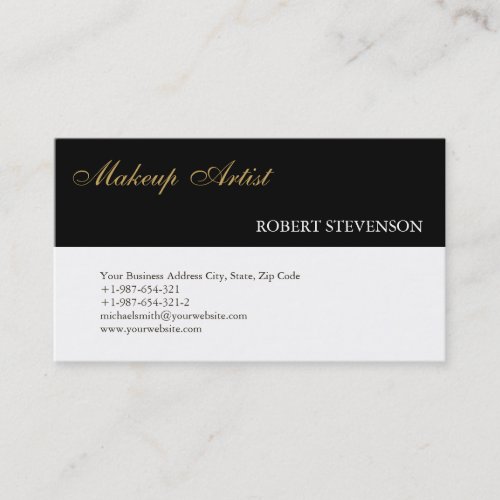 Hair Stylist Makeup Artist Script Business Card