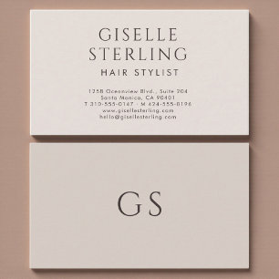 Hair Stylist Minimalist Luxury Neutral Modern Business Card