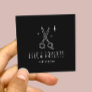 Hair Stylist Minimalist Scissor Drawing Salon Square Business Card
