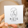 Hair Stylist Minimalist Scissor Logo Beauty Salon Square Business Card