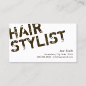 Hair Stylist Modern Bold Typography Minimalist Business Card (Front)