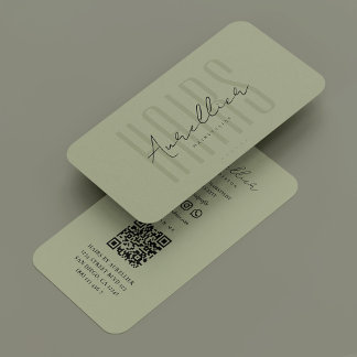 Hair Stylist Modern Hairstylist Sage Business Card