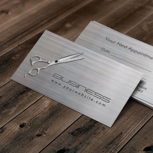 Hair Stylist Modern Metal Salon Appointment Card