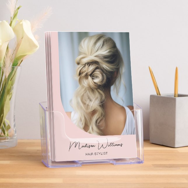 Hair Stylist Modern Pink Brochure (Insitu)