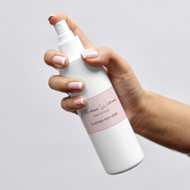 Hair Stylist Modern Pink Rectangular Sticker (Hair Stylist Modern Pink Rectangular Sticker)