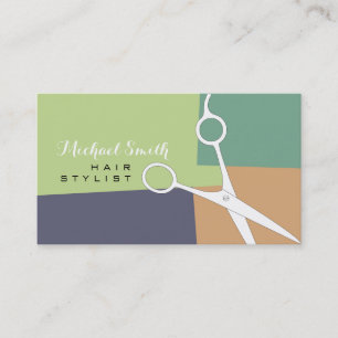 Hair Stylist Modern Retro Color Pattern #14 Business Card