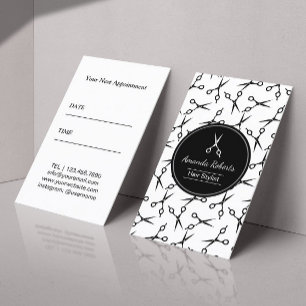 Hair Stylist Modern Scissor Pattern Appointment