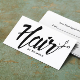 Hair Stylist Modern Script Salon Appointment
