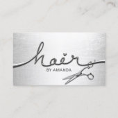 Hair Stylist Modern Silver 3D Script Appointment (Front)