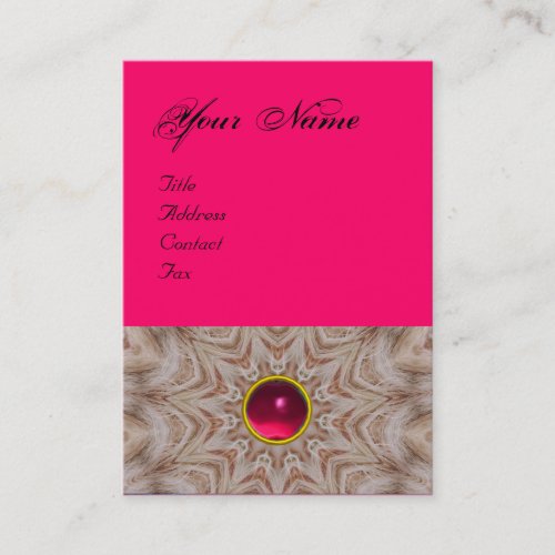 HAIR STYLIST monogram red pink  ruby black Business Card