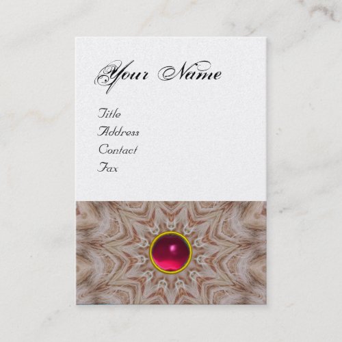 HAIR STYLIST monogram red pink rubywhite pearl Business Card