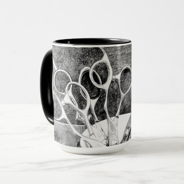 Hair Stylist Mug - Scissors (Front Left)
