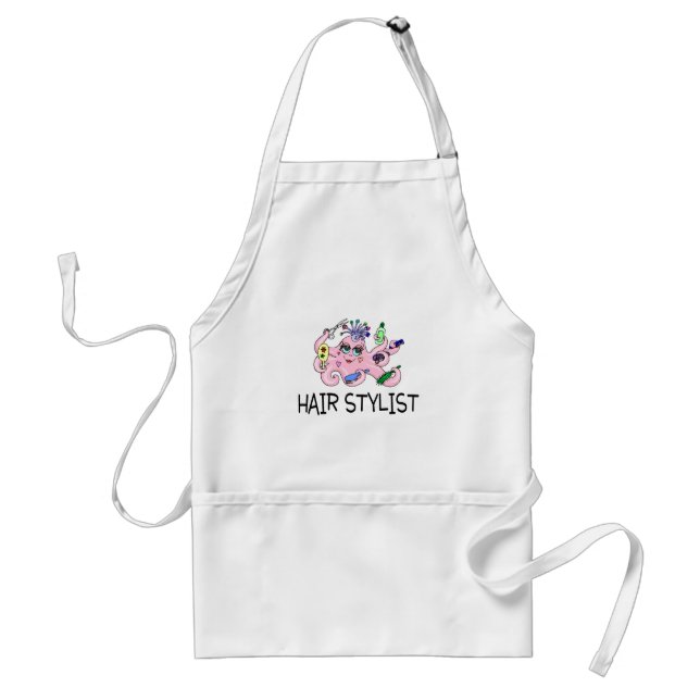 Hair Stylist Octopus Adult Apron (Front)