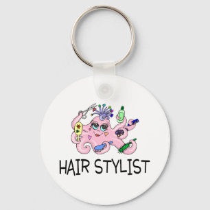 Hair Stylist Octopus Keychain