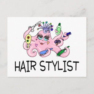 Hair Stylist Octopus Postcard