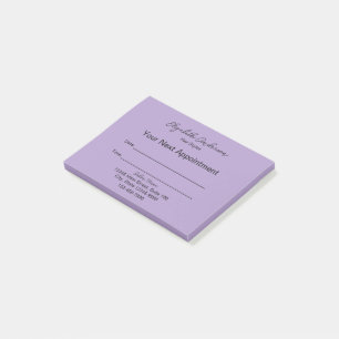 Hair Stylist Pale Purple Your Next Appointment Post-it Notes