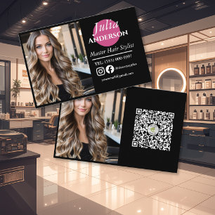 Hair stylist photo Hairdresser small business Card