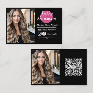 Hair stylist photo Hairdresser small business Card